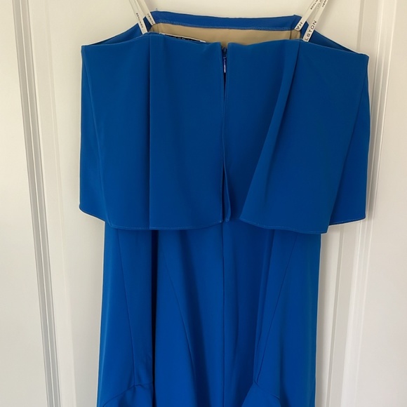 HALSTON Bright Blue Elegant Dress Size 2 - Picture 3 of 6